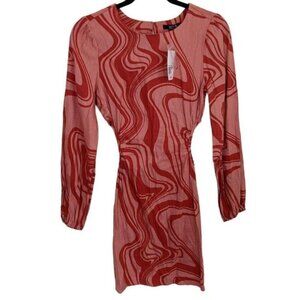 Dress Retro Marble Print